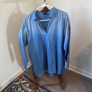 JJill soft denim flowy tunic
